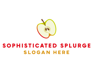 Apple Fruit Slice logo design