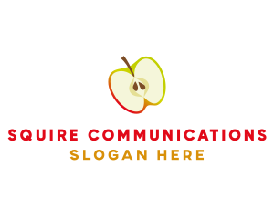 Apple Fruit Slice logo design