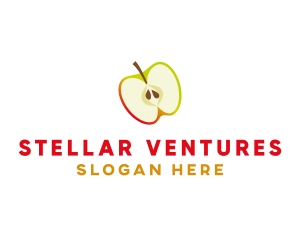 Apple Fruit Slice logo design