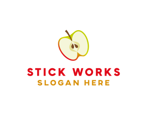 Apple Fruit Slice logo design