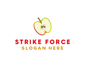 Apple Fruit Slice logo design