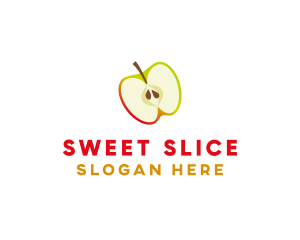 Apple Fruit Slice logo design