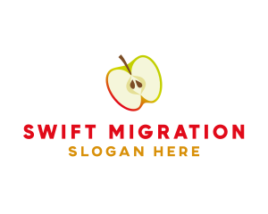 Apple Fruit Slice logo design