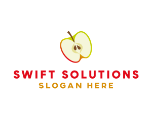 Apple Fruit Slice logo design