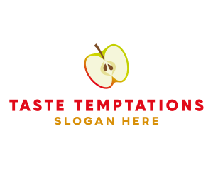 Apple Fruit Slice logo design