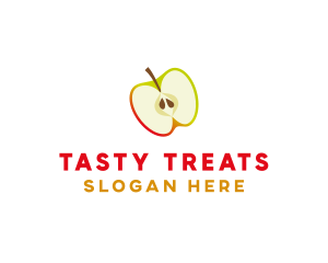 Apple Fruit Slice logo design