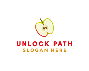 Apple Fruit Slice logo design