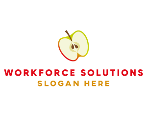 Apple Fruit Slice logo design