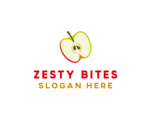 Apple Fruit Slice logo design