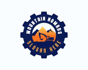 Mountain Cog Excavator logo design