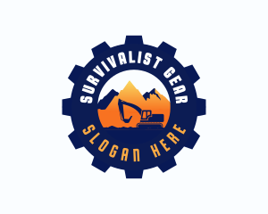 Mountain Cog Excavator logo design