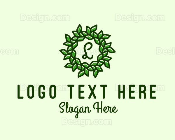 Leaf Wreath Organic Farm Logo