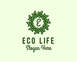 Leaf Wreath Organic Farm logo design