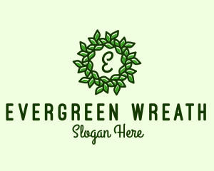 Leaf Wreath Organic Farm logo design