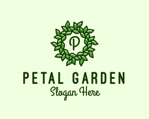 Leaf Wreath Organic Farm logo design