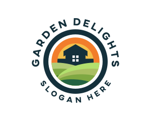 House Lawn Garden Landscaping logo design