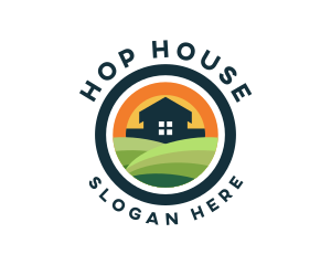 House Lawn Garden Landscaping logo design