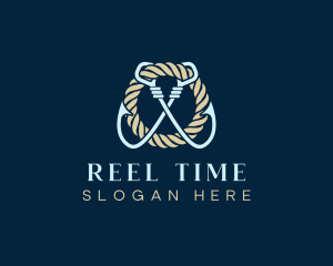 Marine Fisherman Hook logo