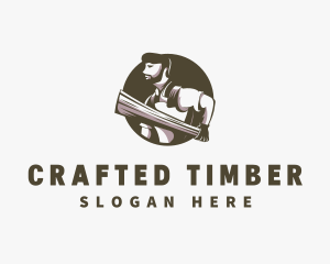 Carpentry Woodwork Worker logo design