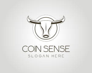 Silver Bull Horn logo design