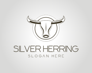 Silver Bull Horn logo design