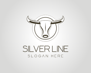 Silver Bull Horn logo design