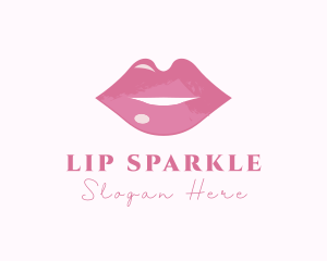 Pink Lips Aesthetician logo design