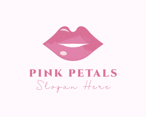 Pink Lips Aesthetician logo design