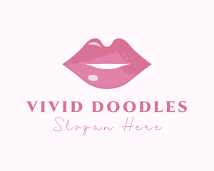 Pink Lips Aesthetician logo design