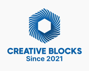 Creative Vortex Hexagon logo design