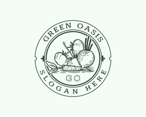 Vegan Organic Homegrown logo design