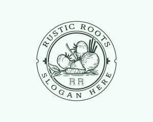 Vegan Organic Homegrown logo design