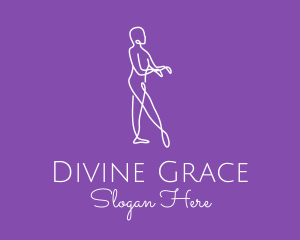 Minimalist Dance Performer logo design