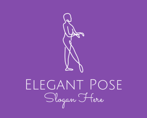 Minimalist Dance Performer logo design