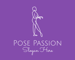 Minimalist Dance Performer logo design