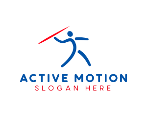 Sport Athlete Javelin logo design