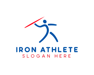 Sport Athlete Javelin logo design