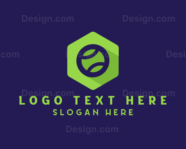 Hexagon Tennis Ball Logo