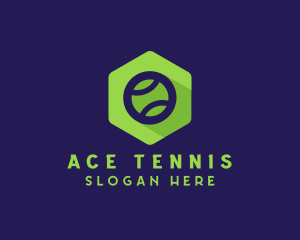 Hexagon Tennis Ball logo
