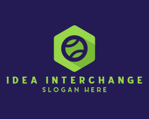 Hexagon Tennis Ball logo design