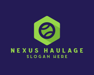 Hexagon Tennis Ball logo design