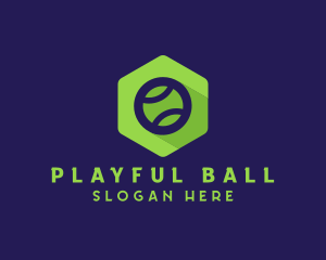 Hexagon Tennis Ball logo design