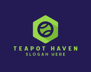 Hexagon Tennis Ball logo design