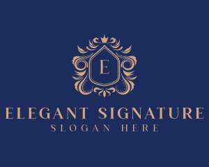 Elegant Crest Shield logo design