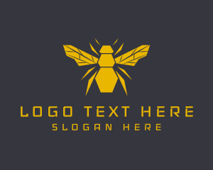 Yellow Geometric Bee logo