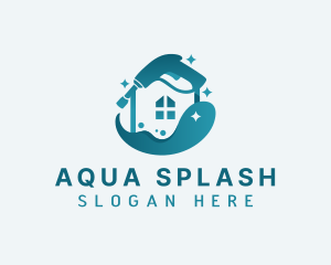 Pressure Washing Splash House logo design