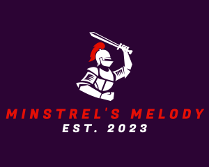 Knight Medieval Swordsman logo design