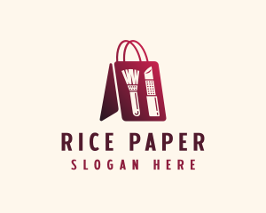 Makeup Cosmetics Shopping Bag  logo design