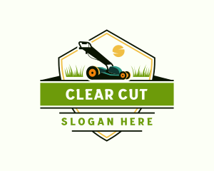 Lawn Mower Garden Maintenance logo design