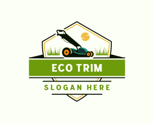 Lawn Mower Garden Maintenance logo design